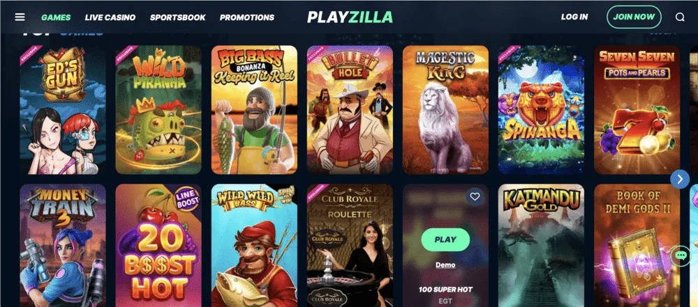 Vorschau der Playzilla-Spiele